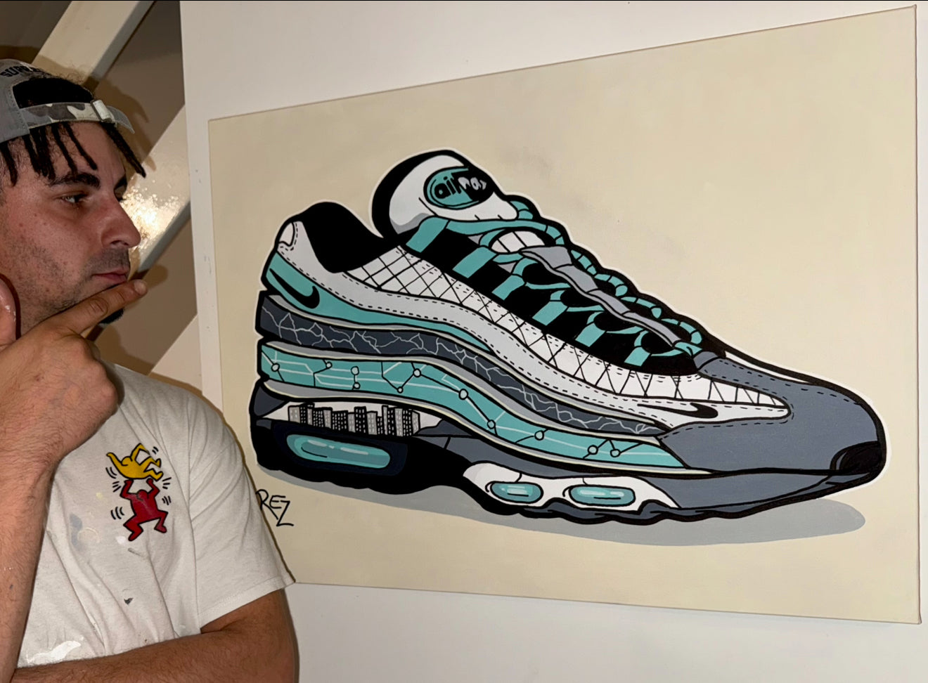 "Dissected Nike AirMax 95" OG Painting